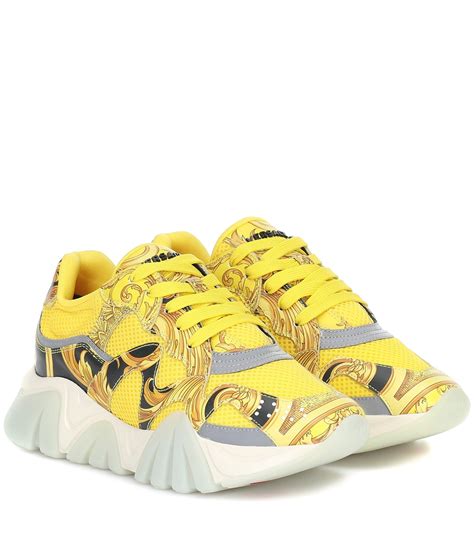 versace baroque squalo sneakers|Versace Squalo Baroque Yellow Multi (Women's).